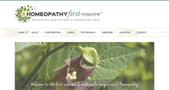 Desktop Screenshot of homeopathyfirstmagazine.com