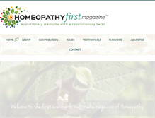 Tablet Screenshot of homeopathyfirstmagazine.com